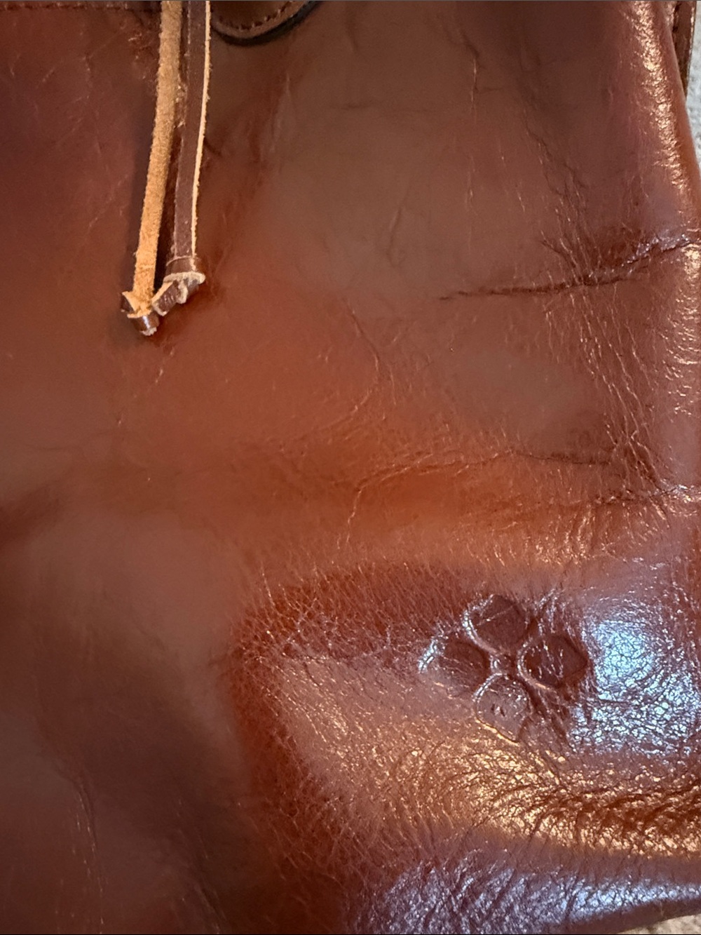 Rare Patricia Nash Rich Brown Leather Tote with Braided Strap Accent - Picture 3 of 8